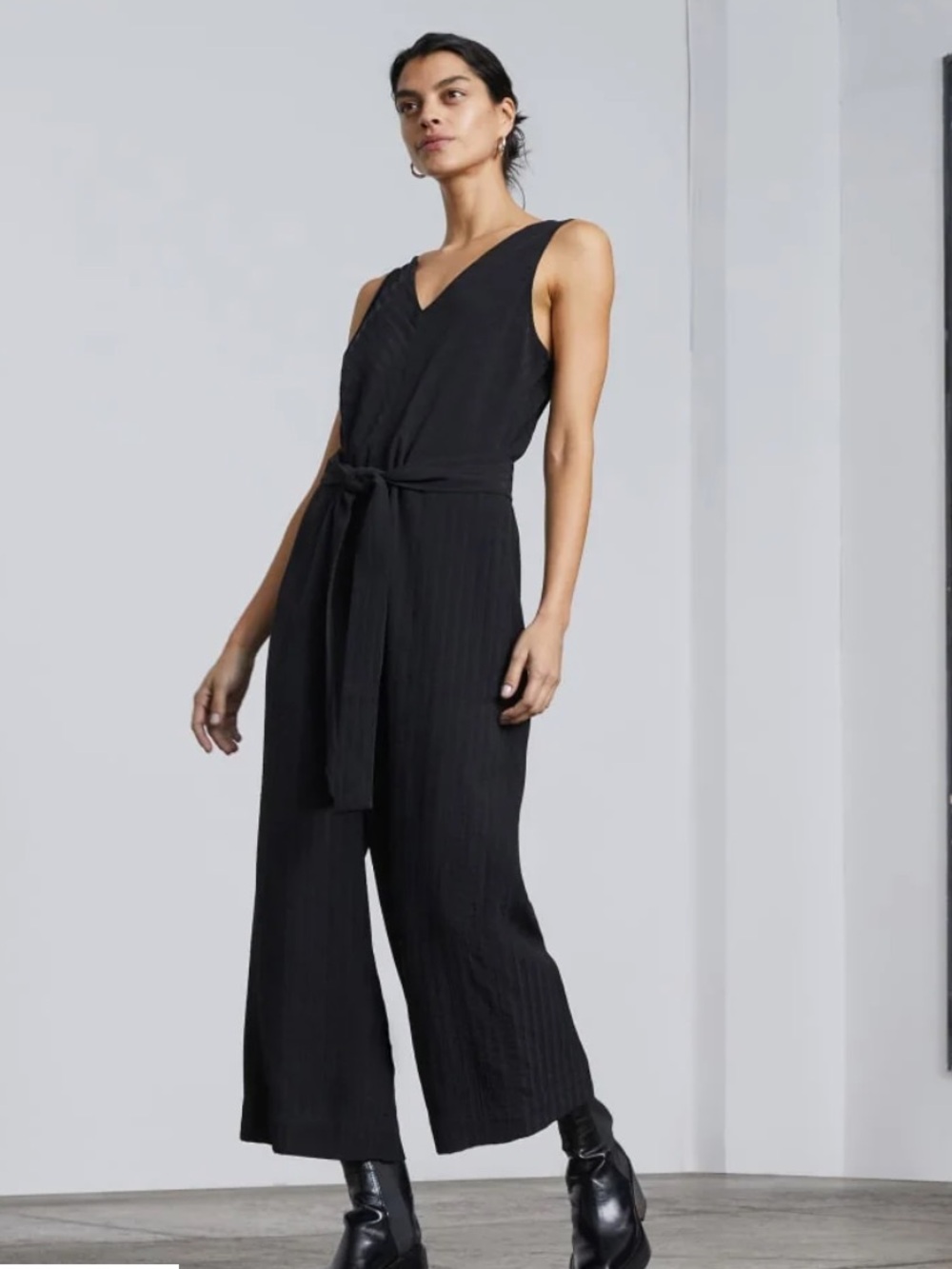 Everlane City Stripe Drape Jumpsuit